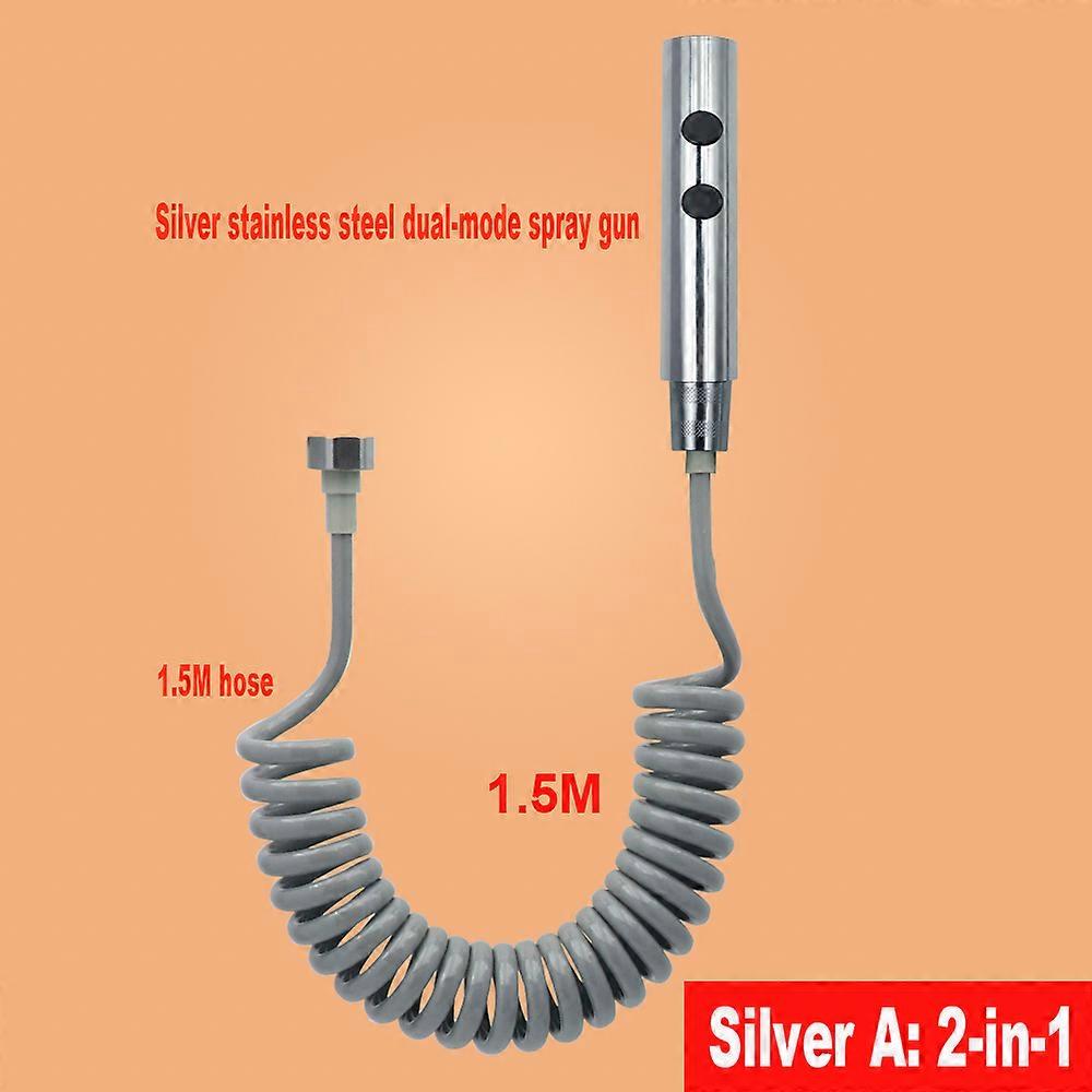 Handheld Bidet Sprayer Set Dual Mode Stainless Steel Spray Gun Shower Handheld Toilet Bidet Faucet Sprayer Shower Self Cleaning