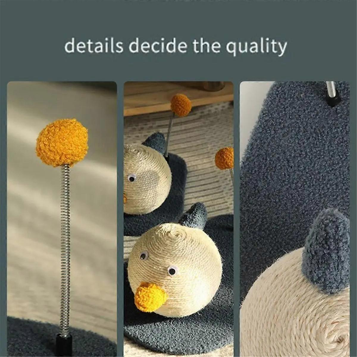 Kitten Scratching Pad Sisal Small Cat Scratching Mat Pet Interactive Training Scratching Toy Duck-Shaped Design Exercise