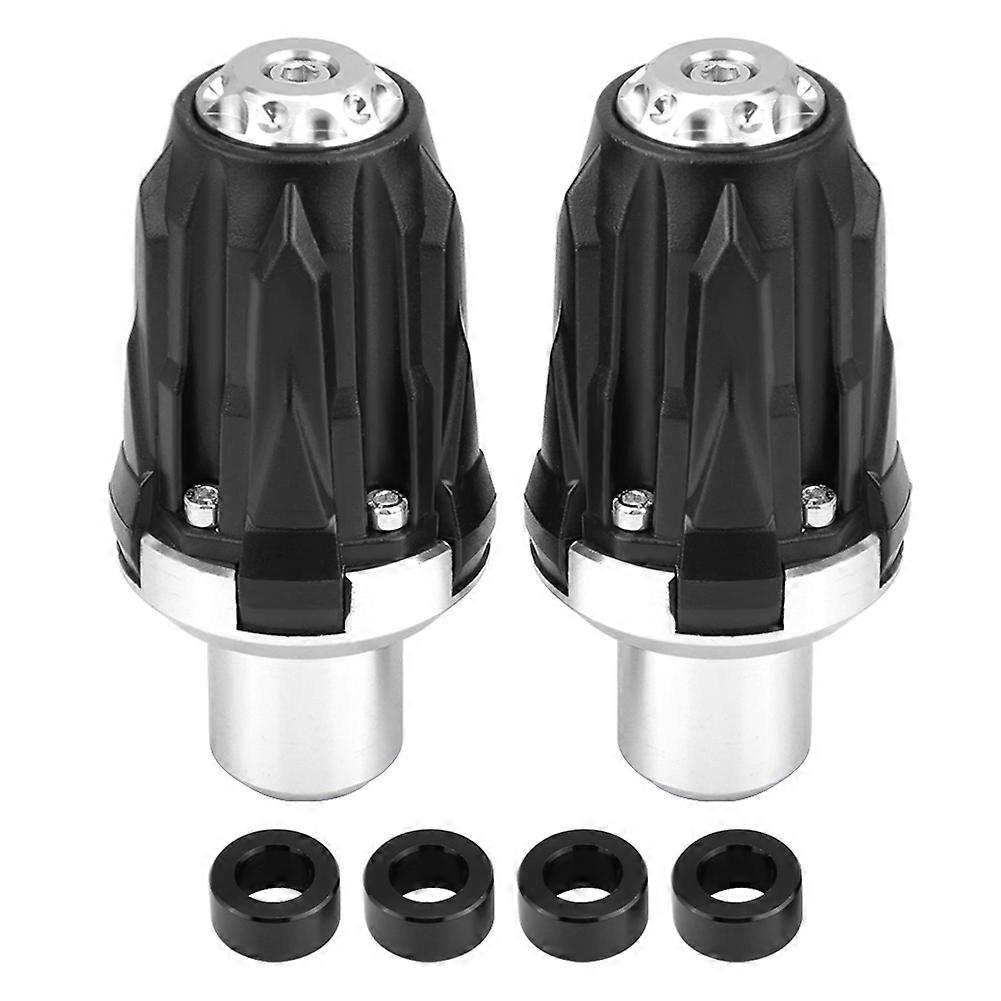 1 Pair of 10mm Motorcycle Exhaust Frame Sliders Anti Crash Pad Falling Protector Silver