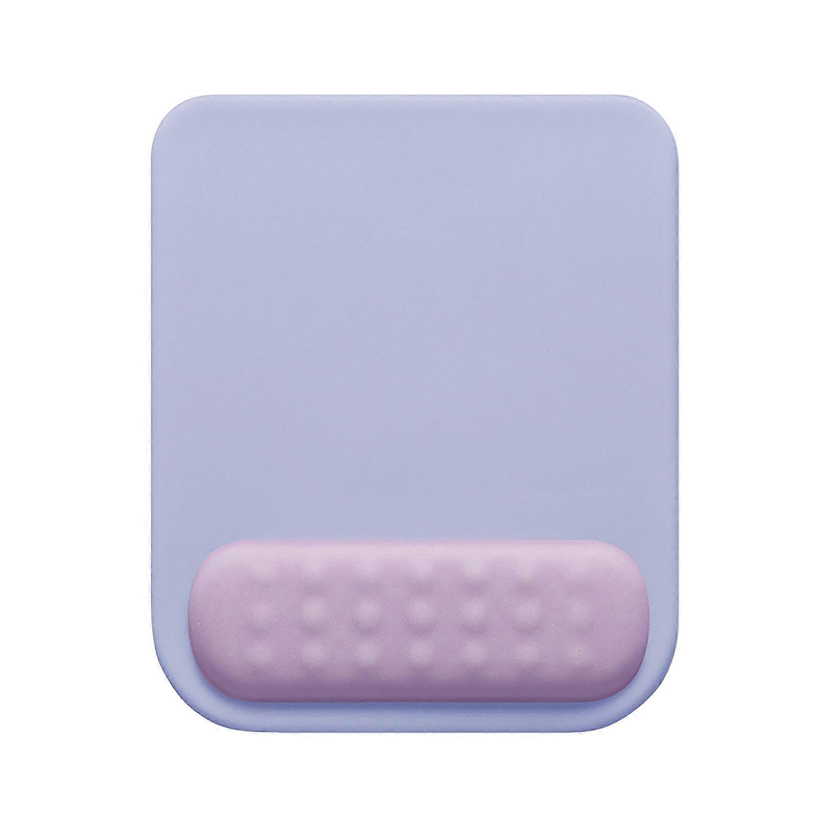 معصم حامي الماوس وسادة سيليكون ألياف البولي يوريثين لينة الجلد ودية الكمبيوتر لوحة الماوس للمكتب الضباب الأزرق الأرجواني
