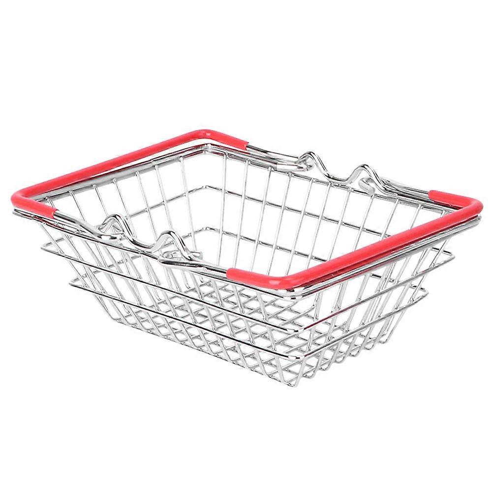Creative Mini Shopping Basket Storage Basket Unique Mini Desktop Adornment