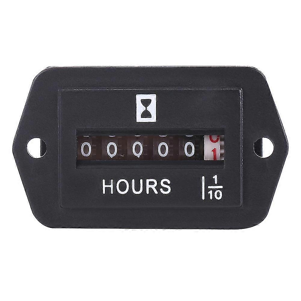 Mechanical Hour Meter Gauge for Diesel Gasoline Engine Generator Motor Boat 6-80V HM002