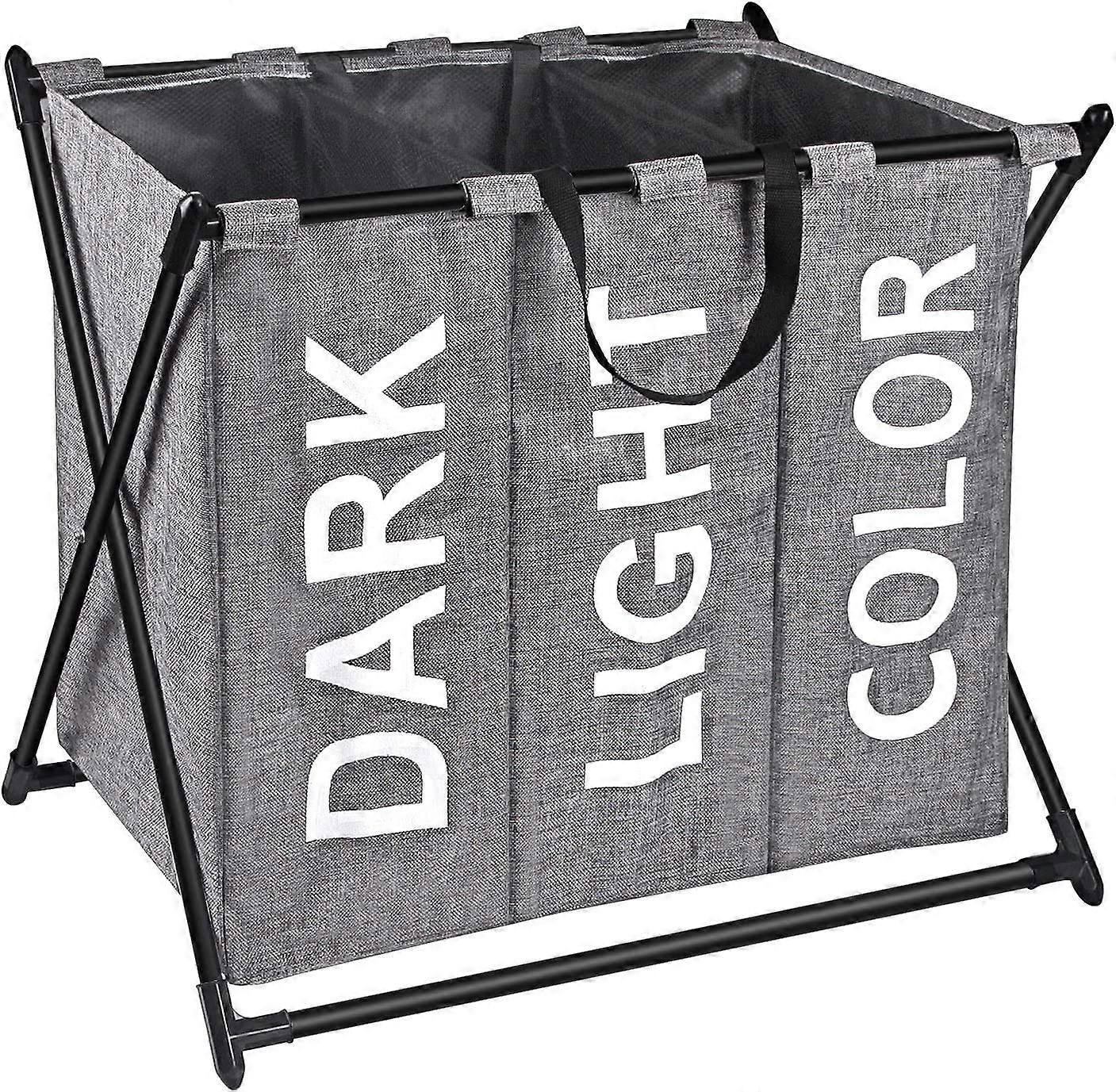 Foldable Laundry Basket, Super Capacity Waterproof Interior, 70 * 43 * 60 Gray