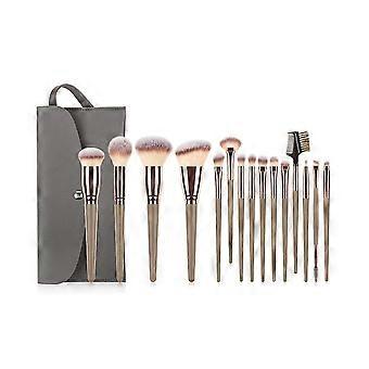 Makeup Børster Sett Foundation Børster Øyenskygge Børster Skjønnhet Verktøy Pakke Med 15 Makeup Børste Kit Verktøy.15pcsbrown Gull
