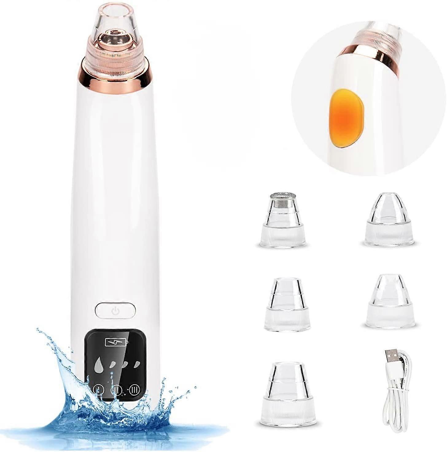 Black head Remover Kit, skin pore vacuum cleaner with heating function, with multi-function and 5 replaceable probes