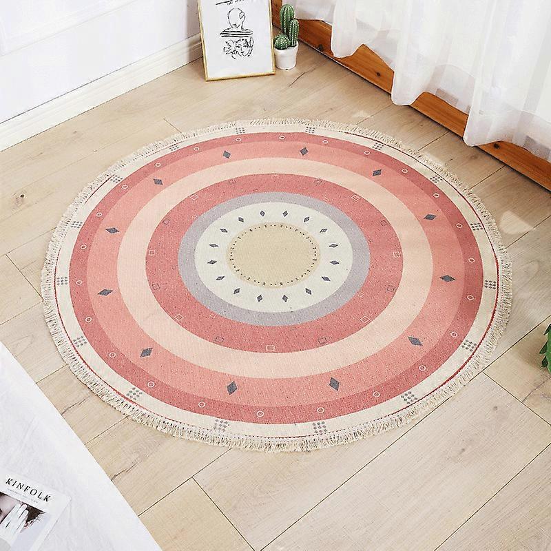 Round floor mat, bedroom and living room decorative carpet thin section