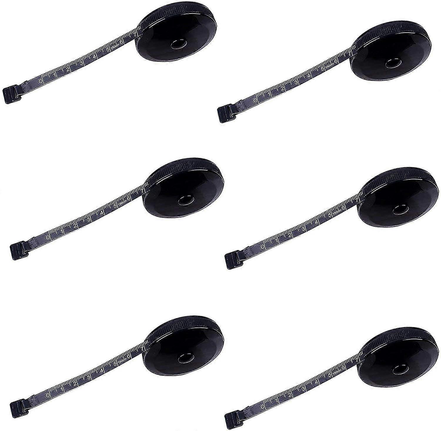 Soft Tape Measure 6 Pcs Retractable Soft Push Button Double Scale Tape Measure