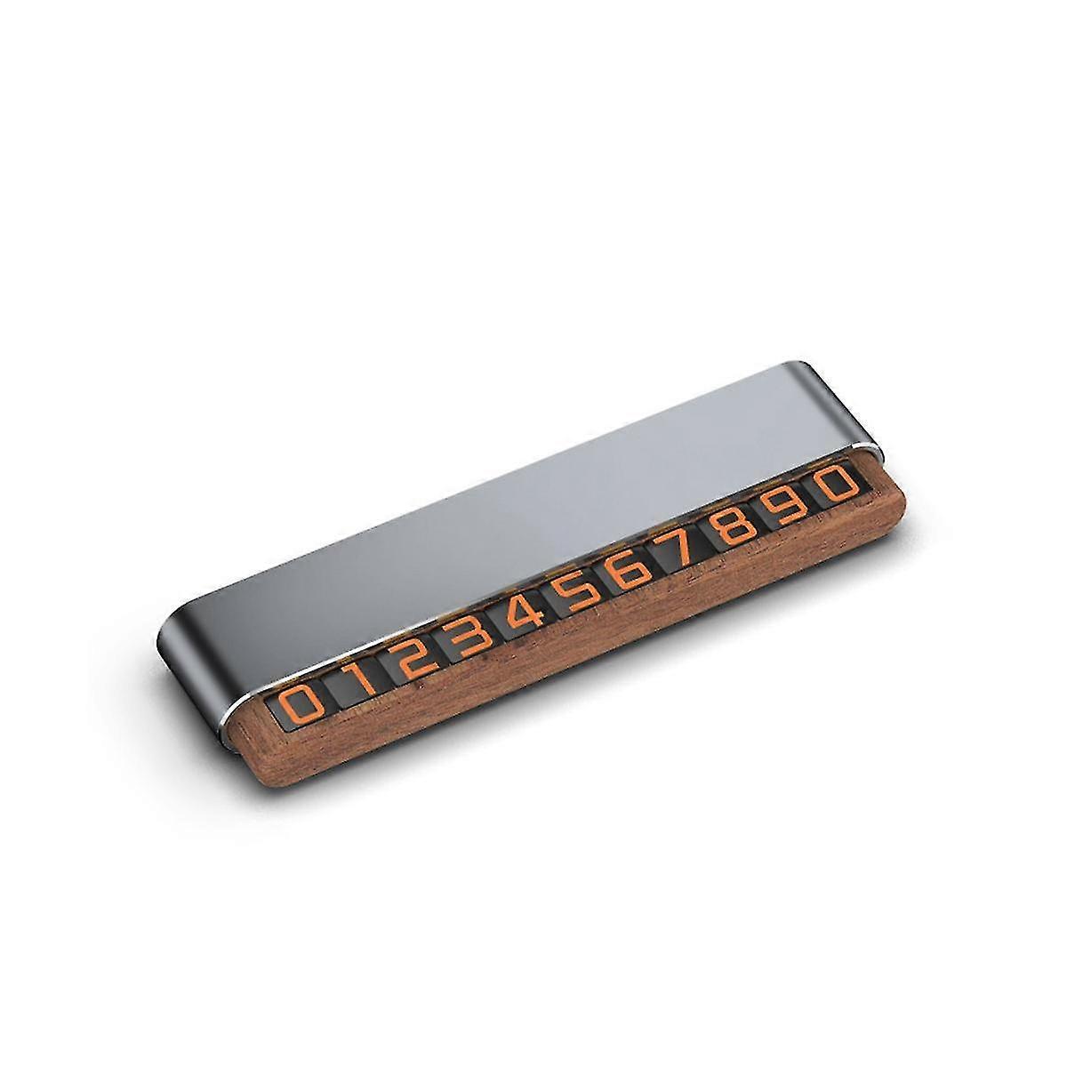 Car Temporary Moving Sign Double Number Phone Number Plate Can Be Luminous Grey