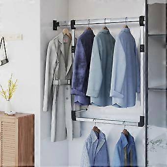 Teleskop-Kleiderschrank Kleiderstange Silber