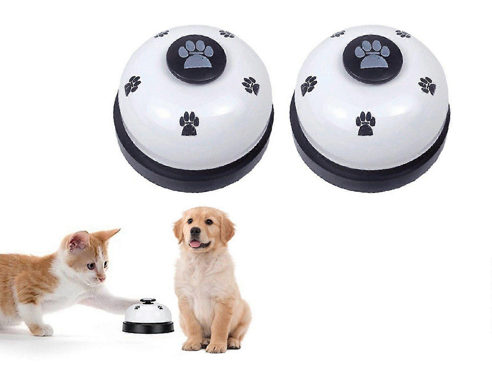 2Pcs Pet Training Bell for Pet Potty Training Dog Cat Interactive Toy White