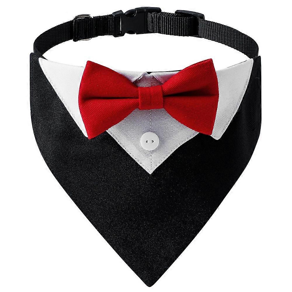 Chien de mariage Bandana chien collier avec noeud papillon dessins Collier ajustable Formel Tux chien noeud papillon