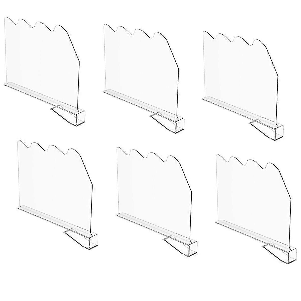Home 6Pack Acrylic Shelf Dividers for Closet Organization - Closets Shelf and Closet Separator for