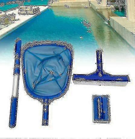 Pool Cleaning Set Pool Leaf Net Sponge Brush Telescopic Aluminum Rod