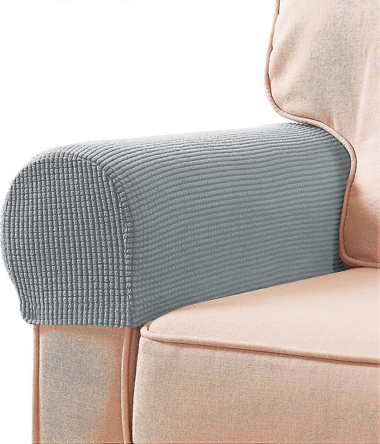 Wabjtam Elastic Armrests, Spandex Chairs, Armrests, Gloves And Twist Pins (light Grey)
