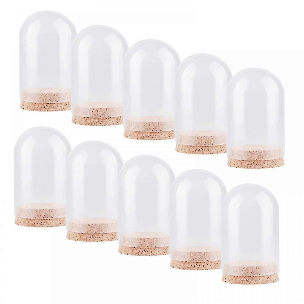 10pcs Display Dome With Base Collectibles Dustproof Display Case For
