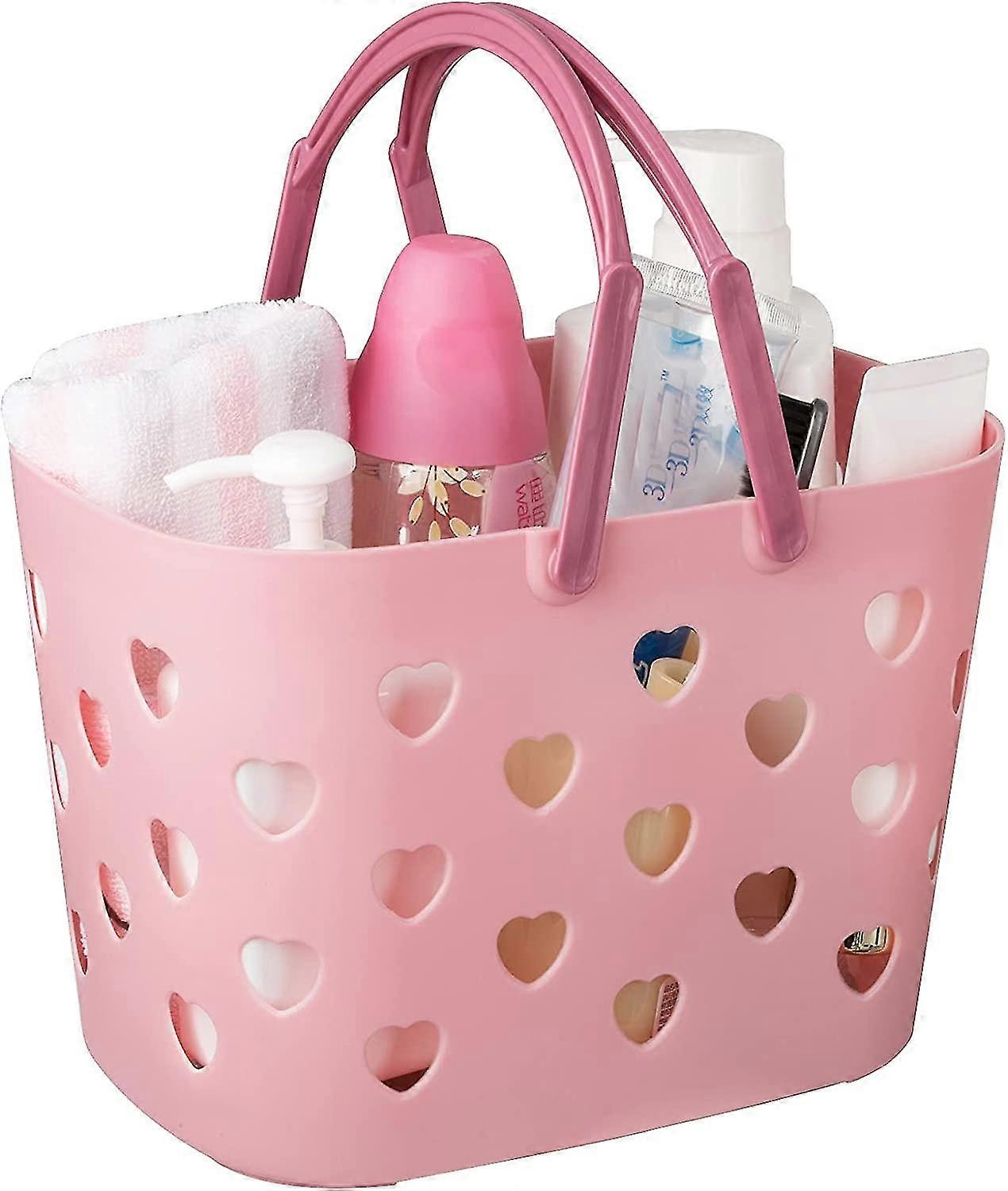 Plastic Bathroom Shower Tote Small Divided College Dorm Shower Caddy