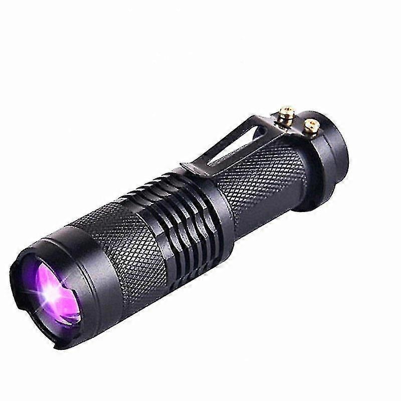395 Purple Money Detector Lamp 365nm Fluorescent Agent Detection Lamp Mask Fluorescence Test Sk68 Flashlight, 10*2.4cm