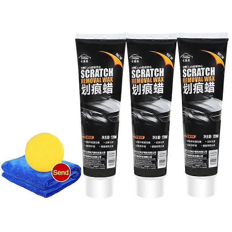 3x Paint Brush for Car Scratch Repair Solution for Removing Stains, Scratch Repair Agent, and Scratch Free Wax
