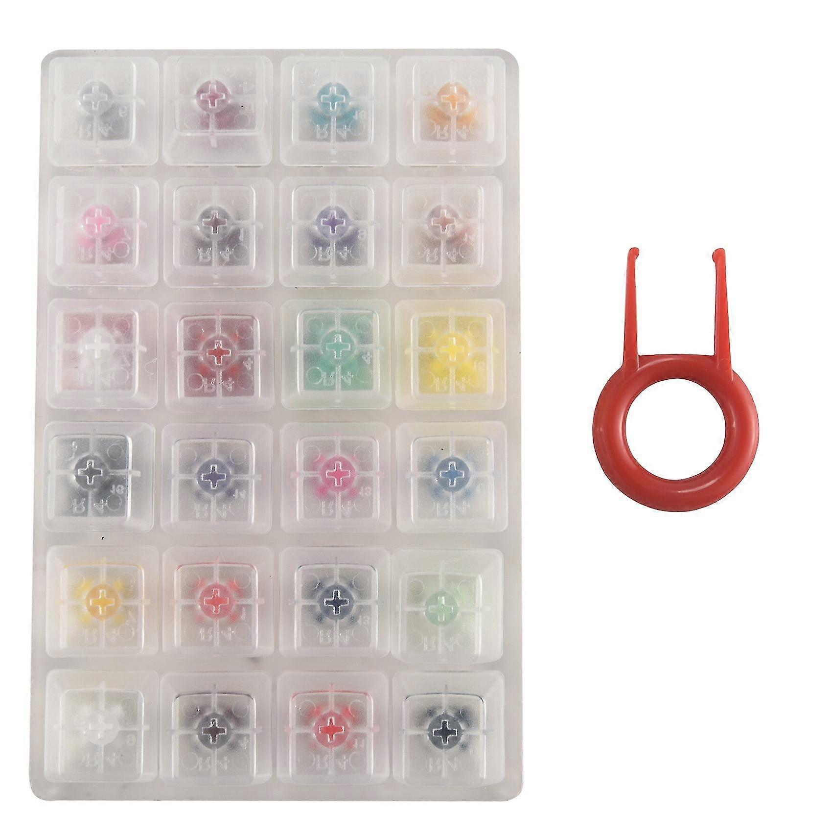 24 Switch Switches Tester With Acrylic Base Blank Keycaps For Mechanical Keyboard Kailh Box