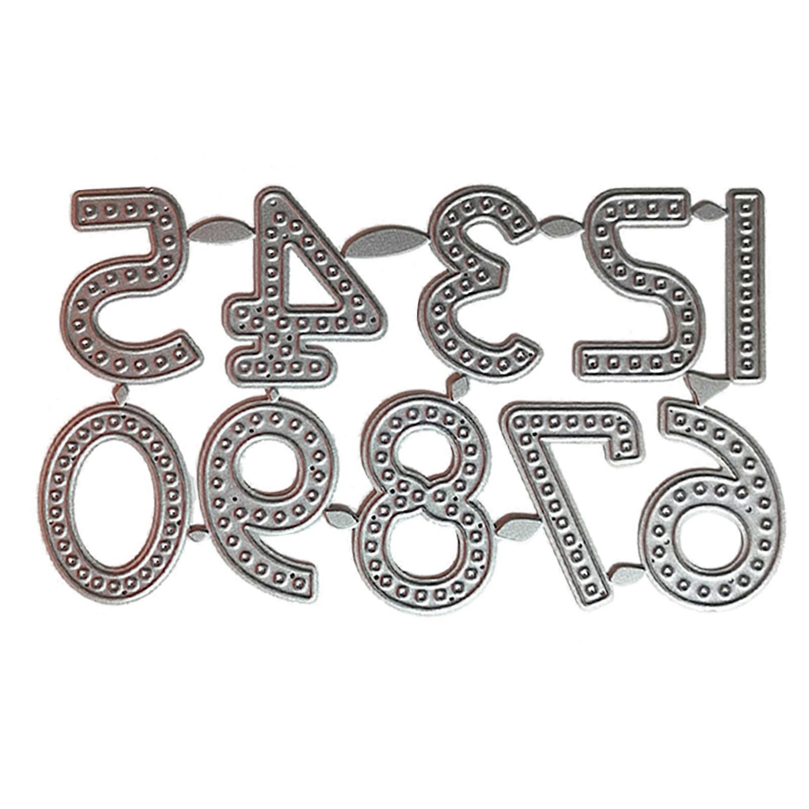 Birthday Card Cutting Die Numbers Shape DIY Carbon Steel Template Mould for Home