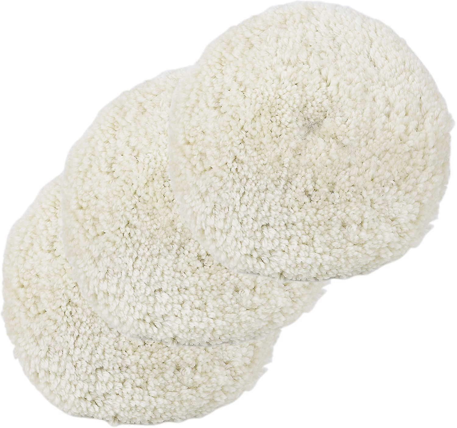 3 Pack Wool Polishing Pad 7" Wool Hook & Loop Grip