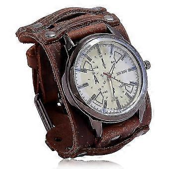 Reloj de pulsera de lujo para hombres (retro Brown-366)