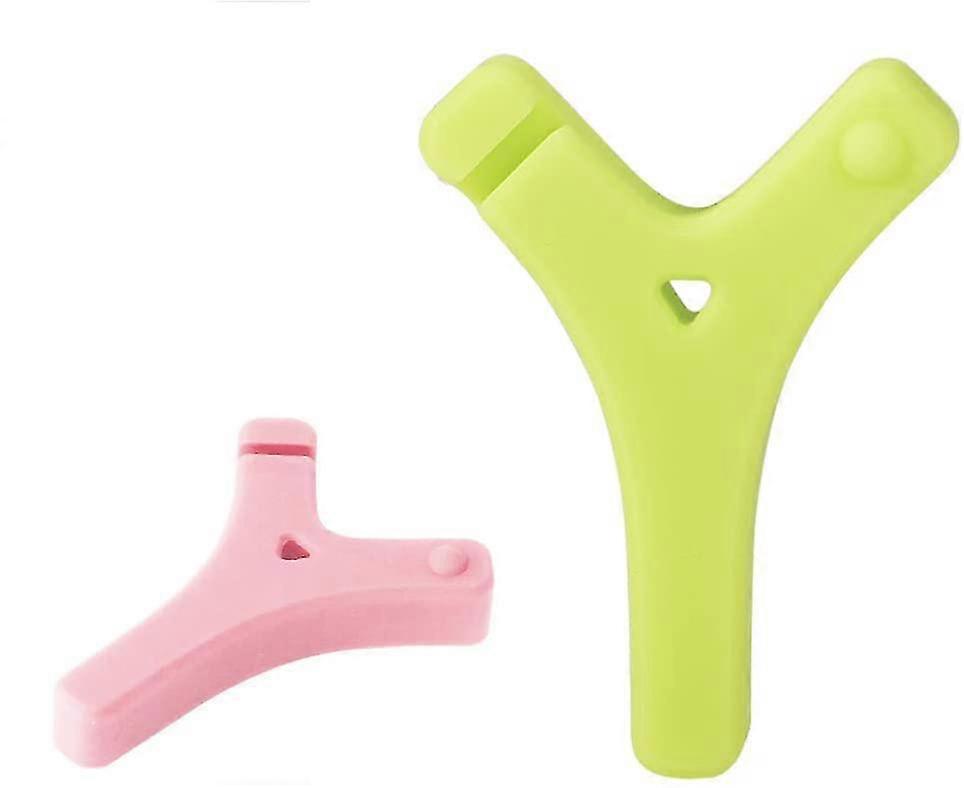 Y-shaped Aligner Chewie 2 Packs Teeth Chewies (peach+apple)