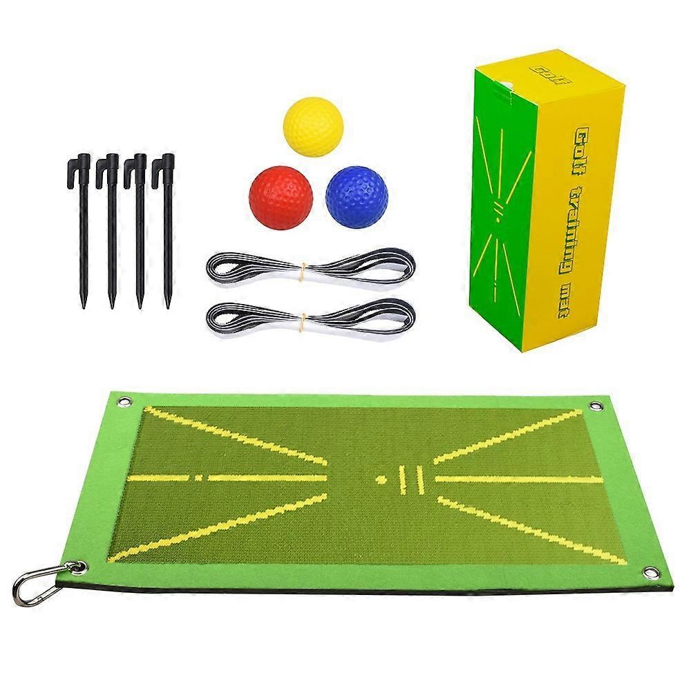 Golf Training Mat for Swing Detection Batting, Golf Divot Mat Analysis Swing Path and Correct Hitting Posture Golf Practice Swing Mat