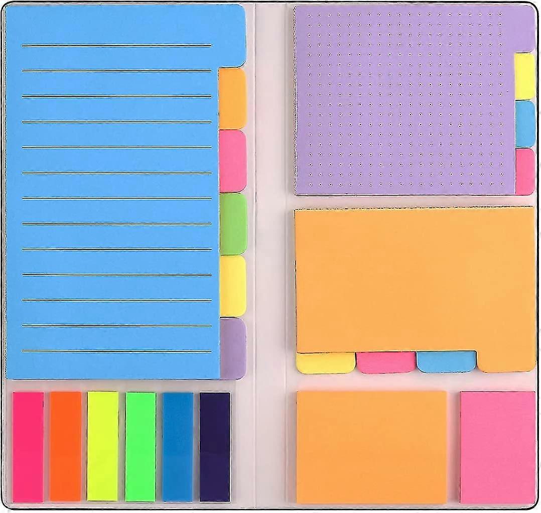 Sticky Notes Set Dividers Self Adhesive Notepads Bundles With Bookmark Index 8" X 4".