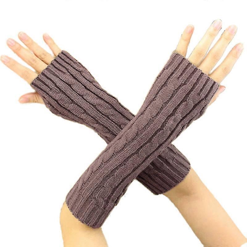Ladies Fingerless Long Gloves Mittens Half Finger