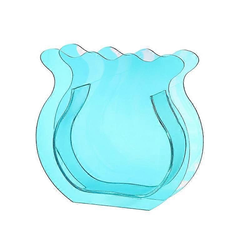 1PC Home Color Translucent Acrylic Flower Vase Dual-use Fish Tank Vase Flower Arrangement Container