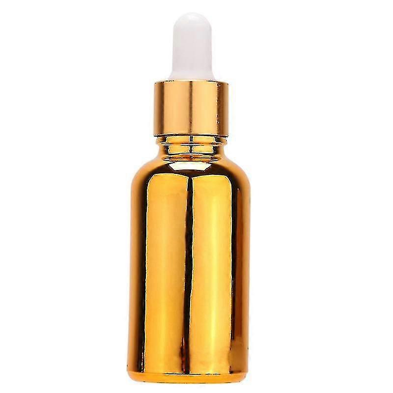 1pc 20ml Electroplating Dropper Bottles Empty Refillable Essential Oil Bottle Container (golden)