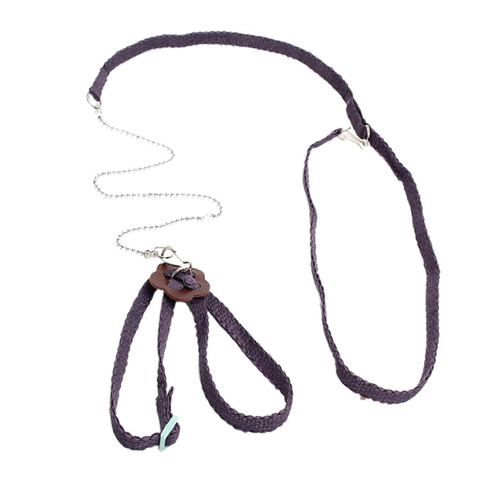 Adjustable Reptile Lizard Harness Leash Rope Light Soft Anti-bite Random