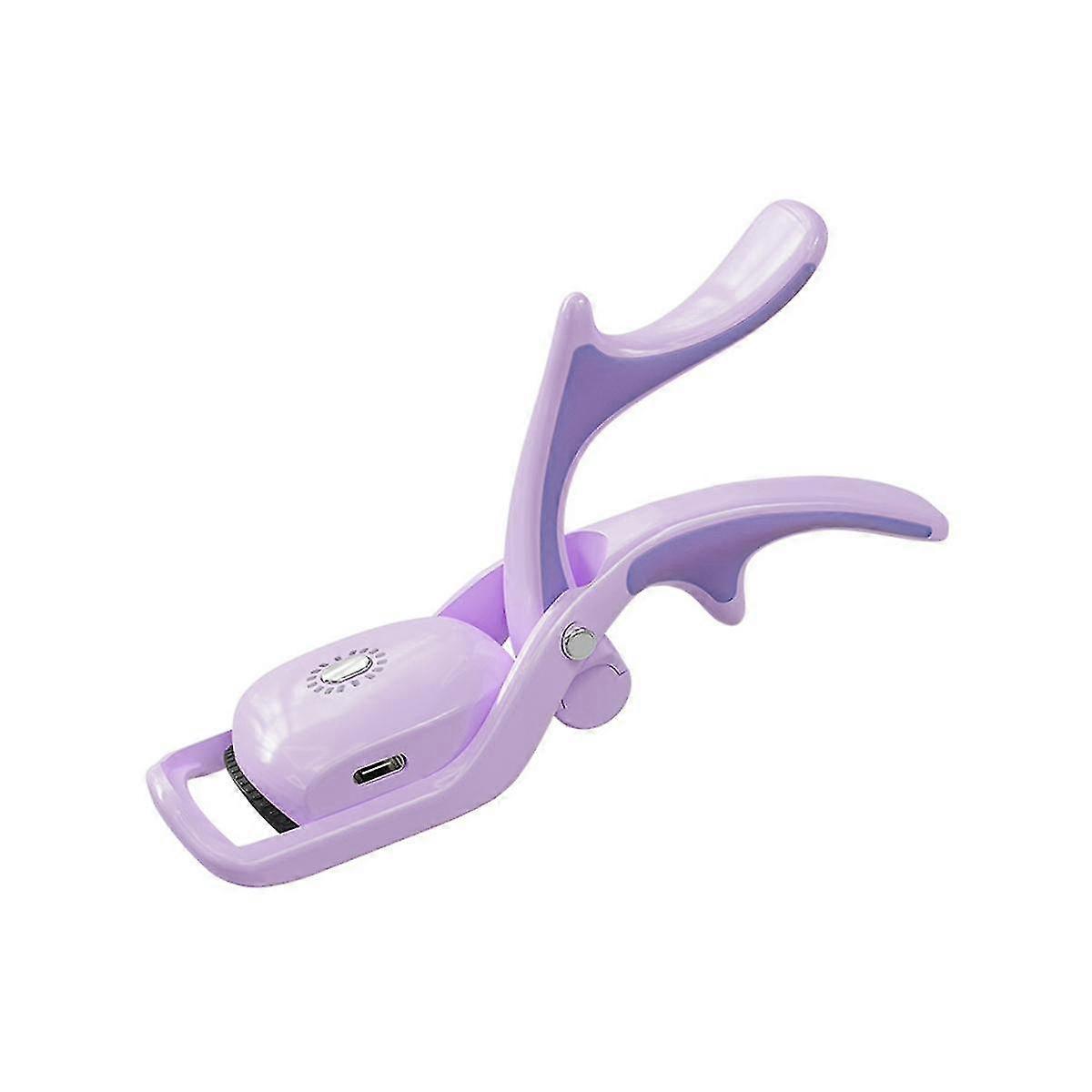 Recourbe-cils chauffant, recourbe-cils électriques avec peigne, usb rechargeable chauffant cils recourbe, 3 modes de chauffage violet