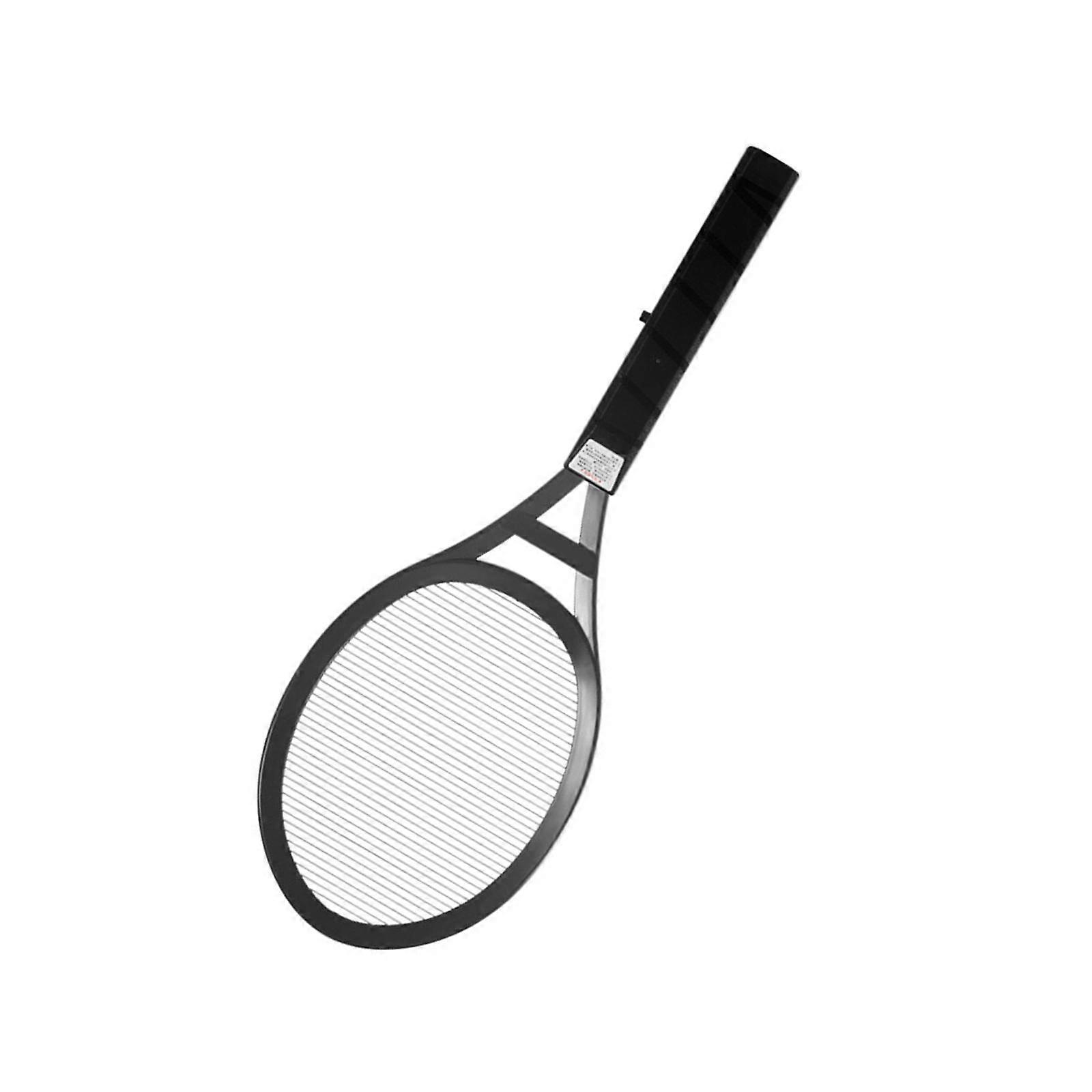 Electric Fly Swatter Racket Handheld Accessories Supplies Camping Bug Swatter Deep Grey