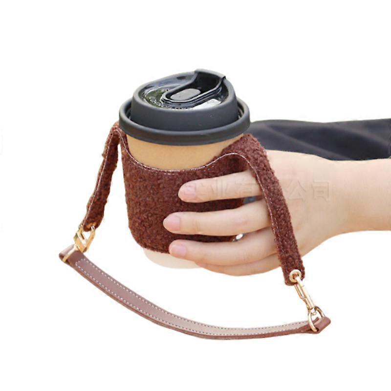 INF Removable Plush Coffee Cup Sleeve with Handle
