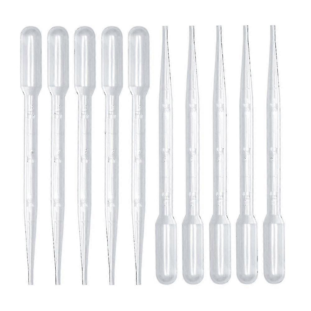 100 adet 3ml Tek Kullanımlık Dereceli Pasteur Pipet Plastik Damlalık İdrar Saman Lab Okul Araçları Pasteur Saman Damlalık