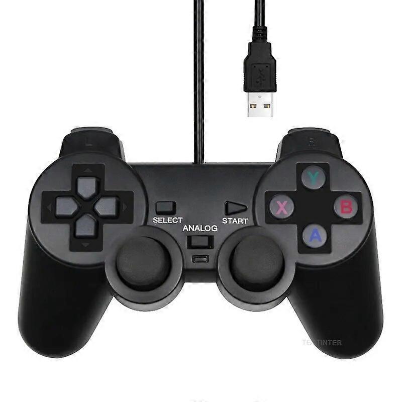 Wired USB PC Game Controller For WinXP/Win7/Win8/Win10 For PC Computer Laptop Black Gamepad Joystick