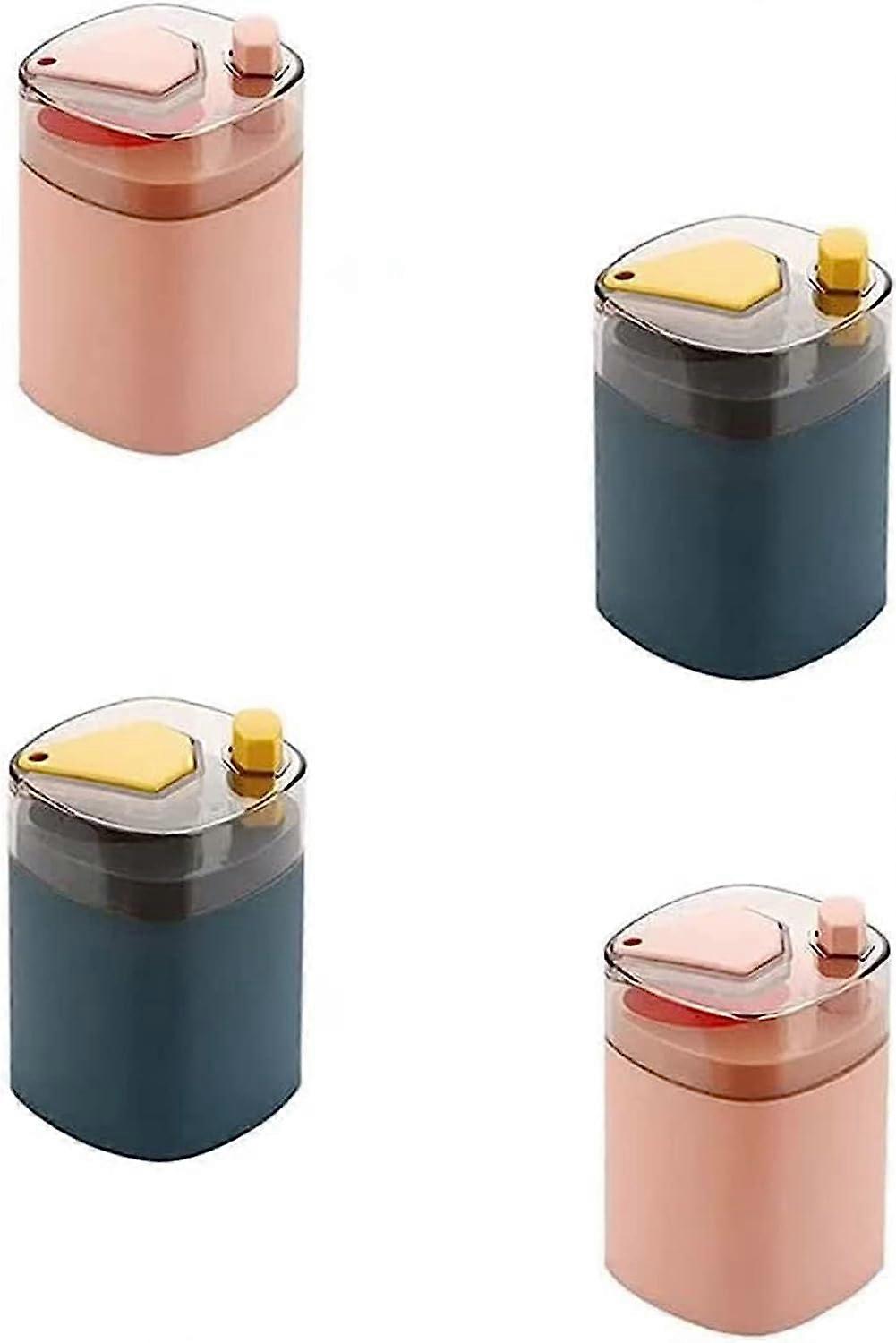 4 Pieces Automatic Toothpick Dispenser, Toothpick Dispenser Holder, Portable Plastic Toothpick Holder for Tooth Cleaning Family Restaurant Kitchen Sup