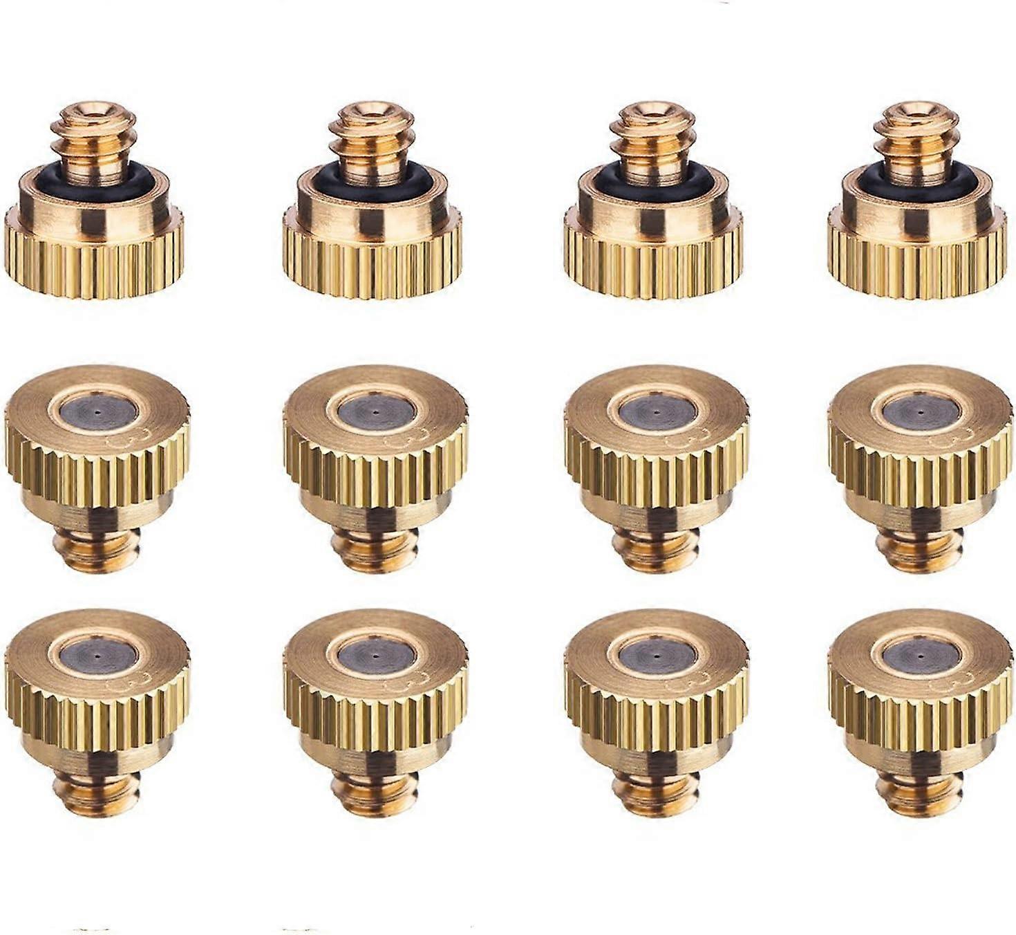 12pcs Buse de Pulvrisation en Laiton0.5mm, Buse de pulvrisation de bruine en Laiton, pour Le systme de Refroidissement extrieur, Irrigation de Jardin