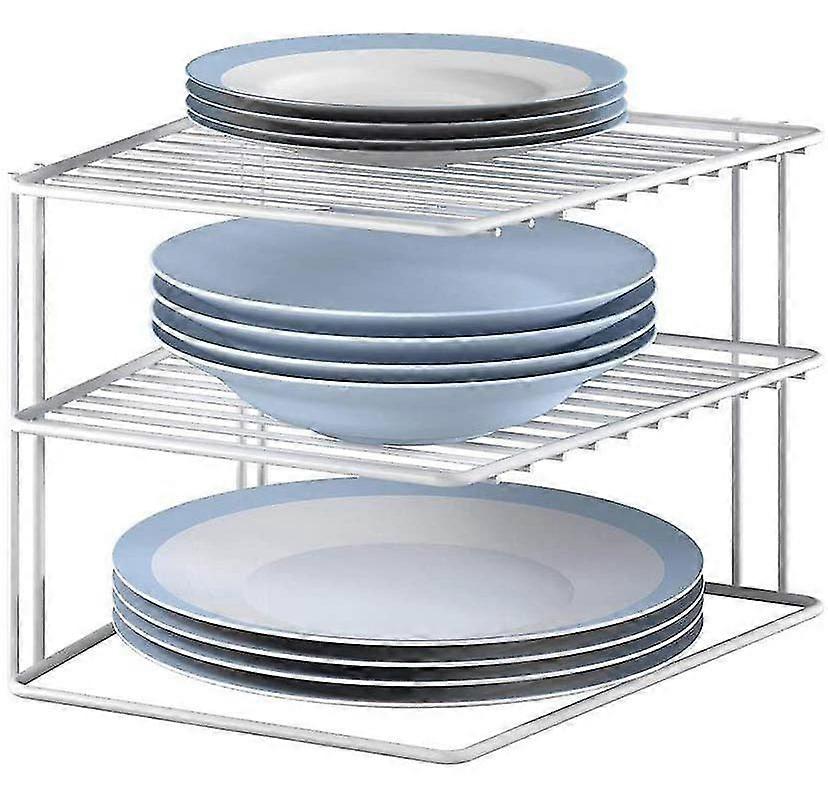 Corner Cupboard Insert, 2 Levels, 23 X 23 X 20 Cm, White