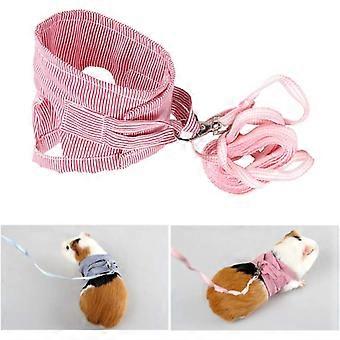 Harnais furet - petits animaux Outdoor Walking Vest Harnais avec laisse en laisse Set Lapin Hérisson Furet Cochons d’Inde Cochons Piggies Écureuil Chaton Chiot Comfo