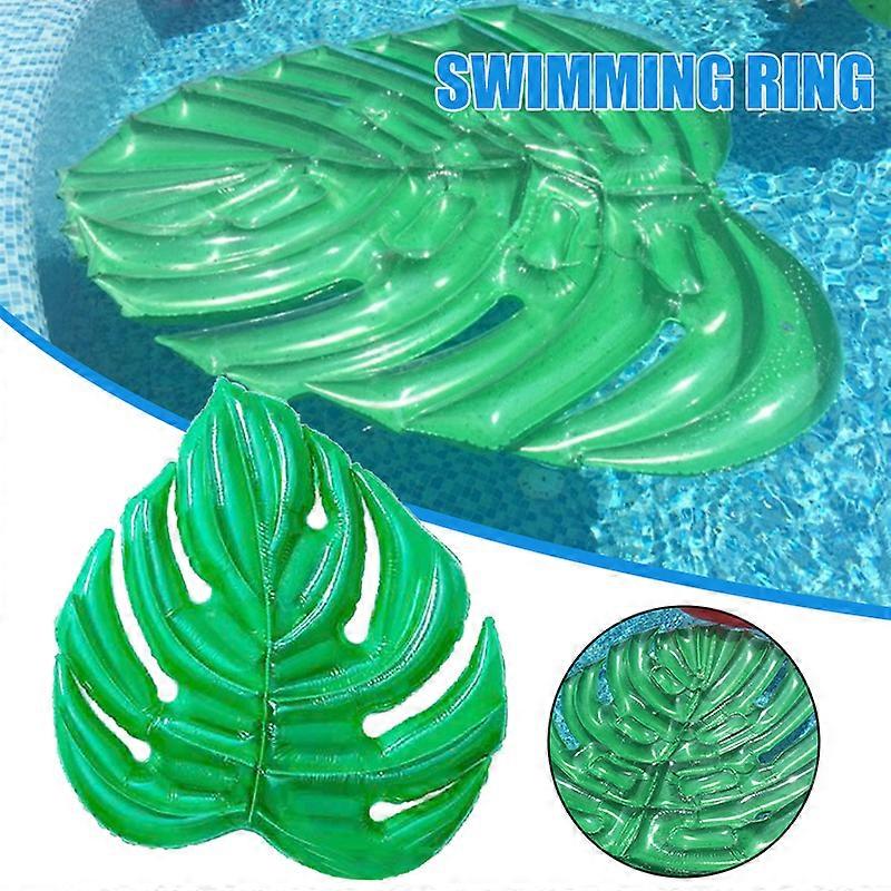 Inflatable Green Leaf Floating Row Portable Water Lounge Swimming Ring Summer Water Toys for Adult Children New