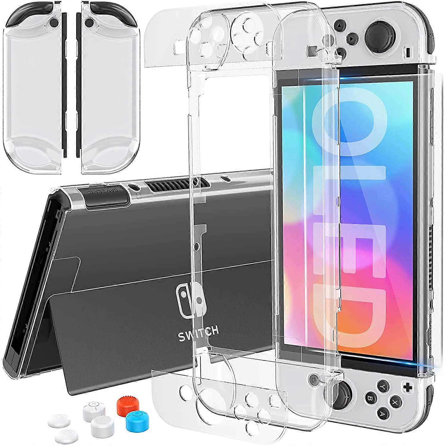 Heystop Case Compatible With Nintendo Switch Oled Model Dockable, Pc Switch Oled Cover Case With Glass Screen Protector - Cases