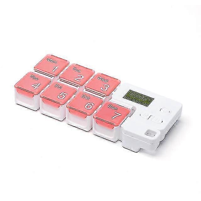 Smart 7 Days Pill Storage Box Electronic Timing Reminder Pill Box