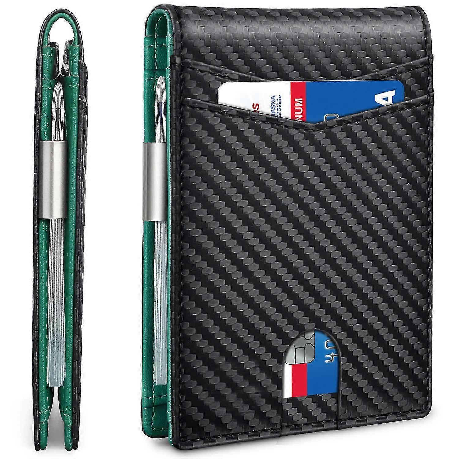 Multi-Feature Anti-Theft Leather Card Wallet for Men, Ultra-Fine Design, RFID Protection, Slim and Compact Style