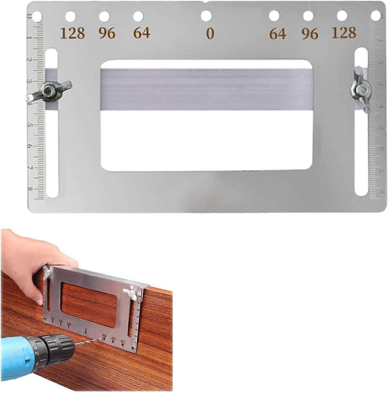 Drilling Jig, Cabinet Hardware Jig, Adjustable Drilling Jig, Stainless Steel Primary Color Mounting Tool