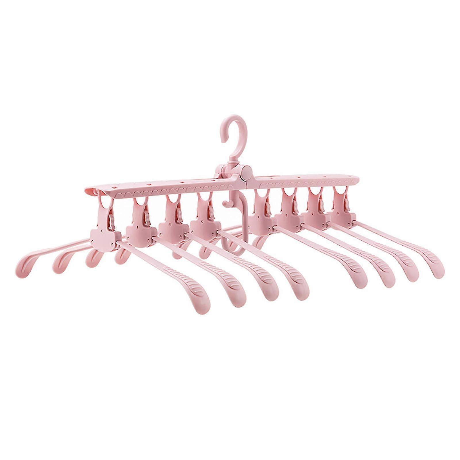Space Saving Pink Foldable Rotating Clothing Hanger