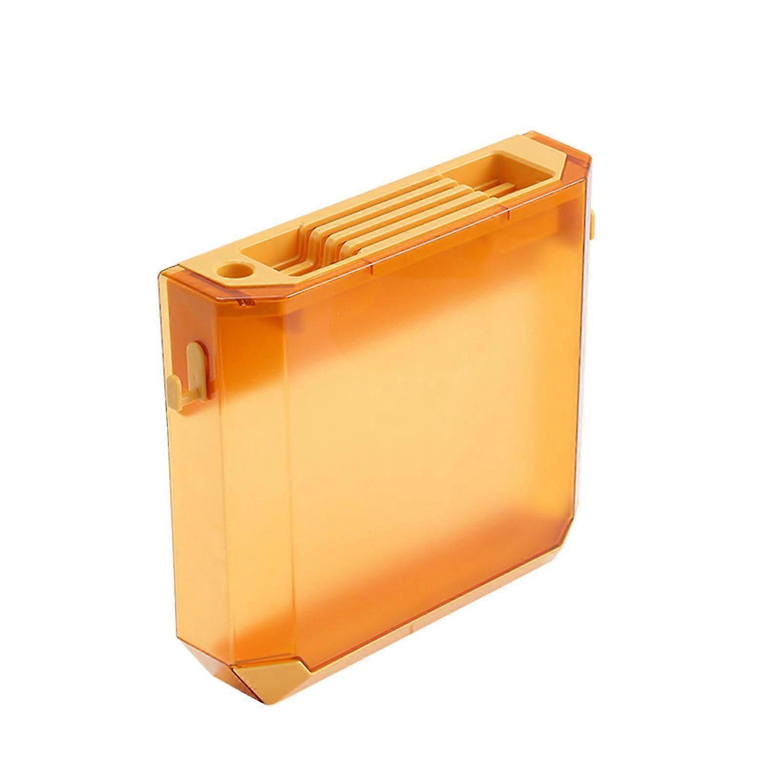 Yellow Wall Mounted Kitchen Knife Holder Storage Rack Shelf