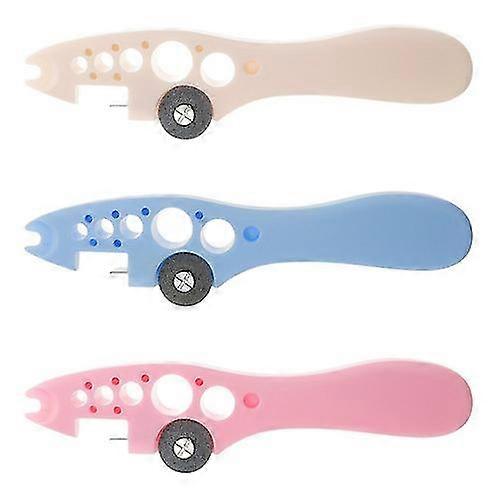 Convenient Plastic Bottle Opener Blue Pink Grey (3pcs)